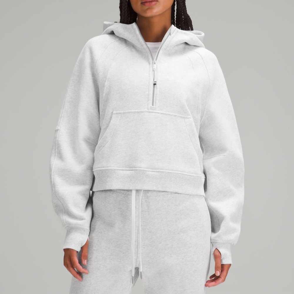 lululemon grey scuba oversized half-zip hoodie